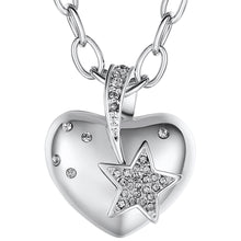  Kette mit Anhänger verziert mit Kristallen von Swarovski® grau