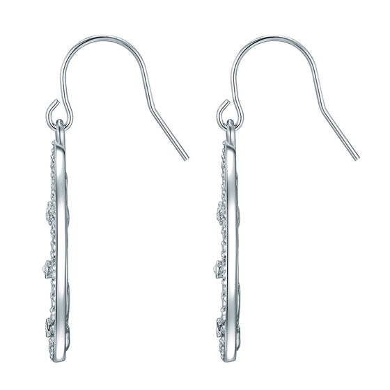 Ohrhänger verziert mit Kristallen von Swarovski® weiß