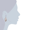 Ohrstecker roségold verziert mit Kristallen von Swarovski® rosa