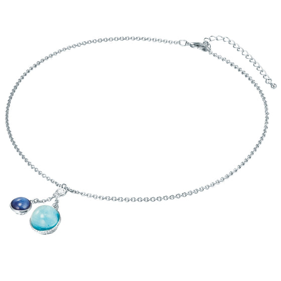 Kette verziert mit Kristallen von Swarovski® weiß Glas weiß