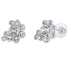  Ohrstecker verziert mit Kristallen von Swarovski® weiß
