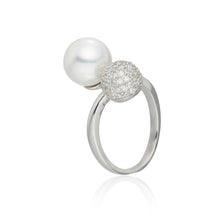  Ring Muschelkernperle weiß Zirkonia weiß