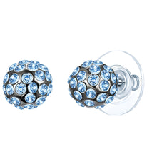  Ohrstecker verziert mit Kristallen von Swarovski® blau