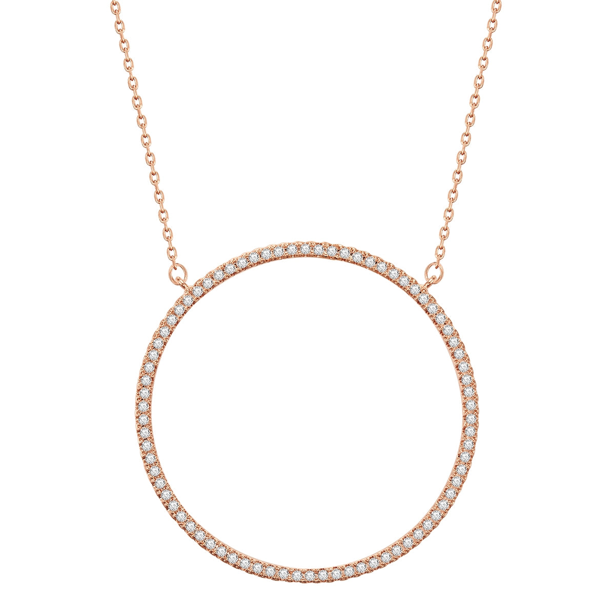 Kette mit Anhänger roségold Zirkonia weiß