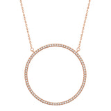 Kette mit Anhänger roségold Zirkonia weiß