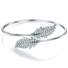  Bangle Glaskristall weiß