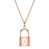 Kette mit Anhänger Sterling Silber roségold Diamant weiß