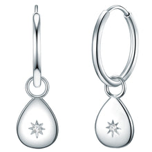 Creolen Sterling Silber Diamant weiß