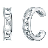Ohrklemmen Sterling Silber Diamant weiß