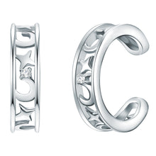  Ohrklemmen Sterling Silber Diamant weiß