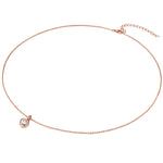 Kette Sterling Silber roségold Zirkonia weiß