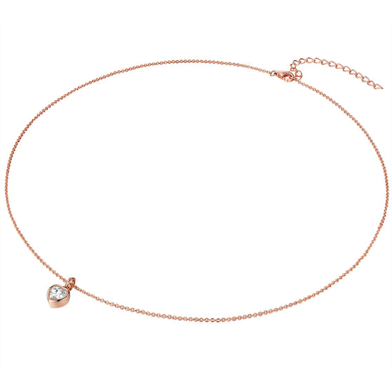 Kette Sterling Silber roségold Zirkonia weiß