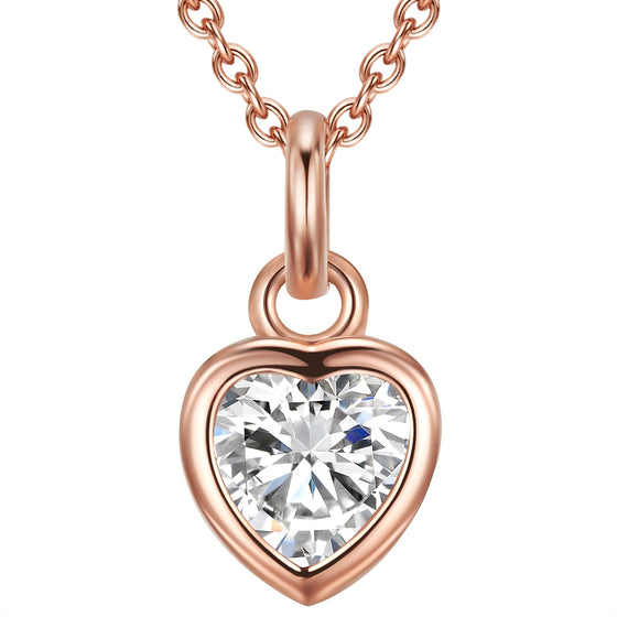 Kette Sterling Silber roségold Zirkonia weiß