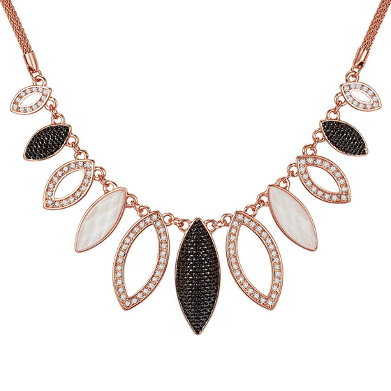 Kette roségold verziert mit Kristallen von Swarovski® weiß