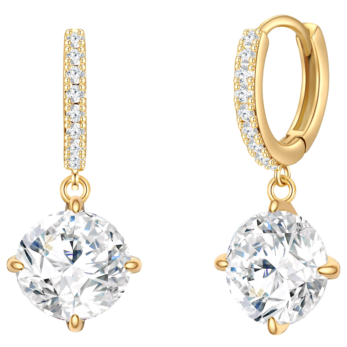 Creolen gelbgold Zirkonia weiß