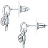 Ohrstecker Glaskristall weiß