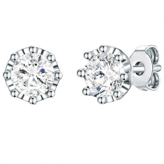 Ohrstecker verziert mit Kristallen von Swarovski® weiß