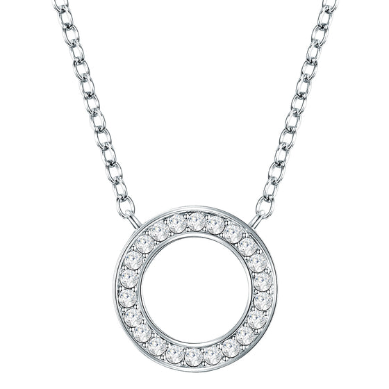 Kette mit Anhänger verziert mit Kristallen von Swarovski® weiß