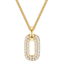  Kette mit Anhänger gelbgold verziert mit Kristallen von Swarovski®