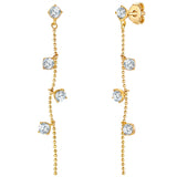 Ohrhänger gelbgold verziert mit Kristallen von Swarovski®