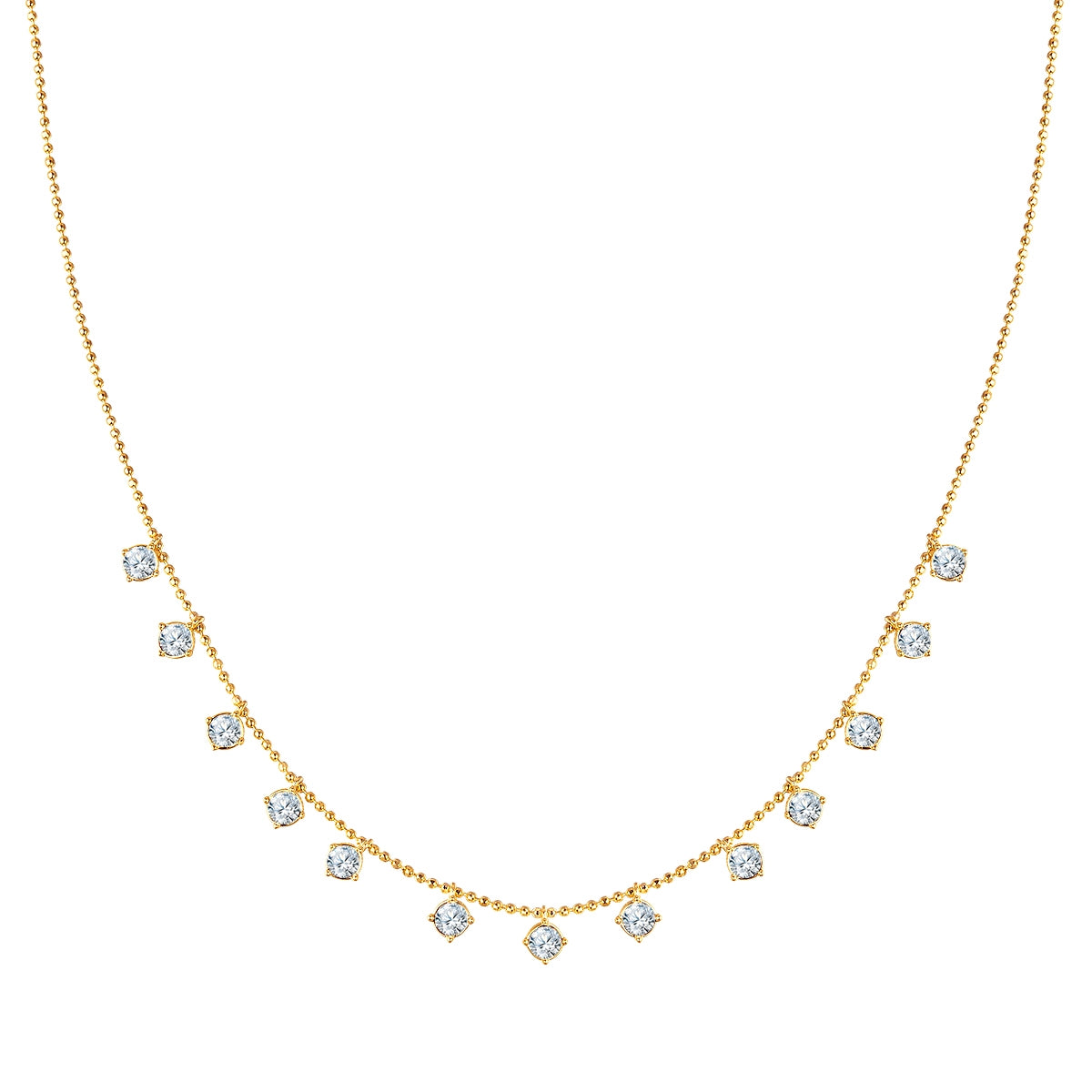 Kette mit Anhänger gelbgold verziert mit Kristallen von Swarovski®