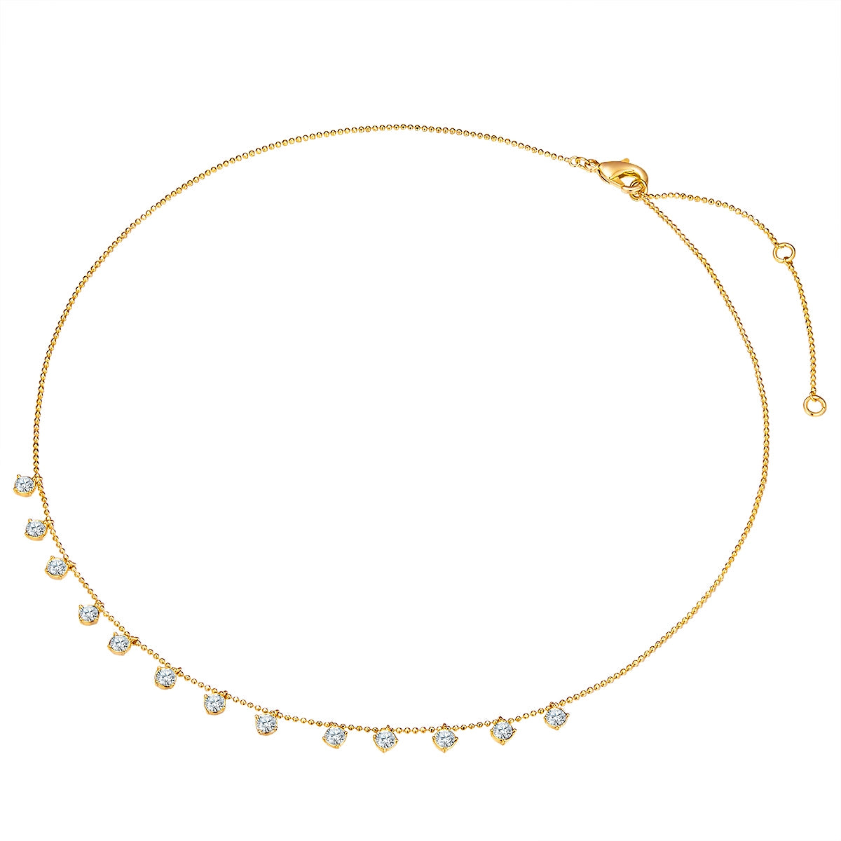 Kette mit Anhänger gelbgold verziert mit Kristallen von Swarovski®