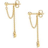 Ohrhänger gelbgold verziert mit Kristallen von Swarovski®
