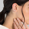 2er Set Ohrstecker roségold Muschelkernperle weiß Zirkonia weiß