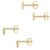 2er Set Ohrstecker gelbgold Zirkonia weiß
