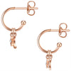 Ohrstecker roségold Zirkonia weiß