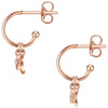 Ohrstecker roségold Zirkonia weiß