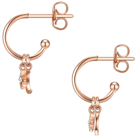 Ohrstecker roségold Zirkonia weiß