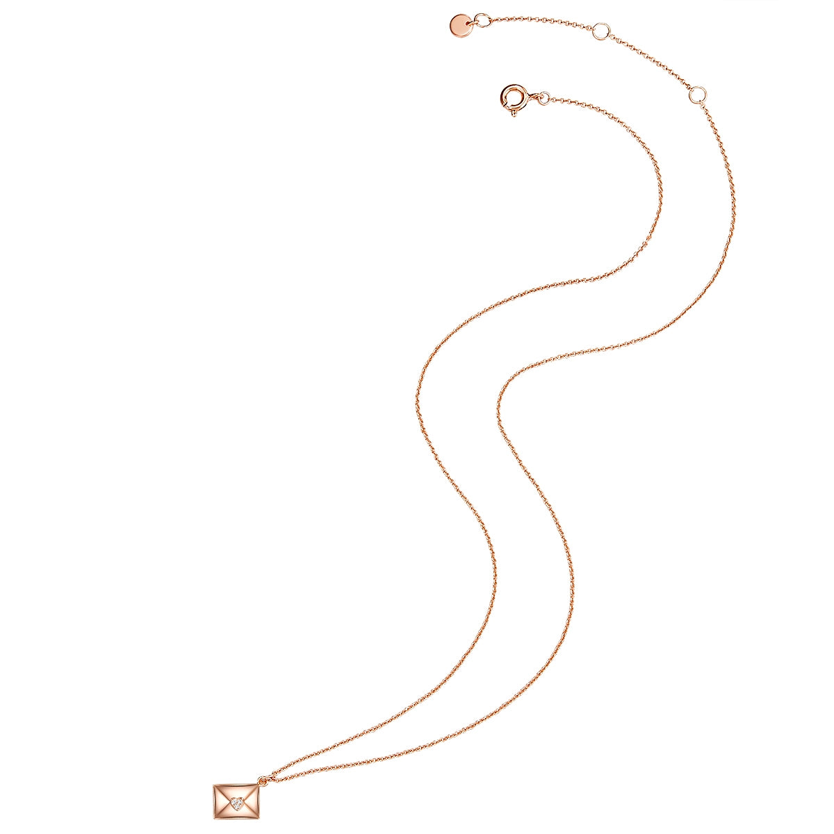 Kette roségold Zirkonia weiß