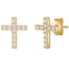 Ohrstecker gelbgold Zirkonia weiß