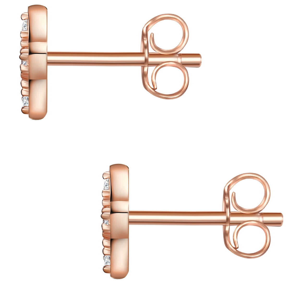 Ohrstecker roségold Zirkonia weiß