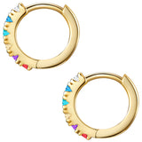 Creolen gelbgold Zirkonia bunt