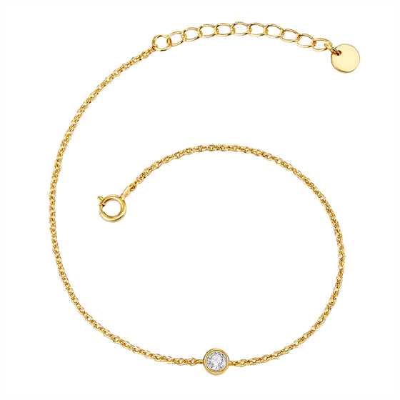 Armband gelbgold Zirkonia weiß