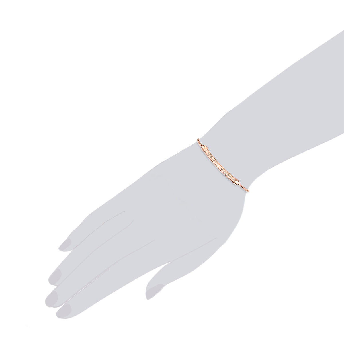 Armband roségold Zirkonia weiß