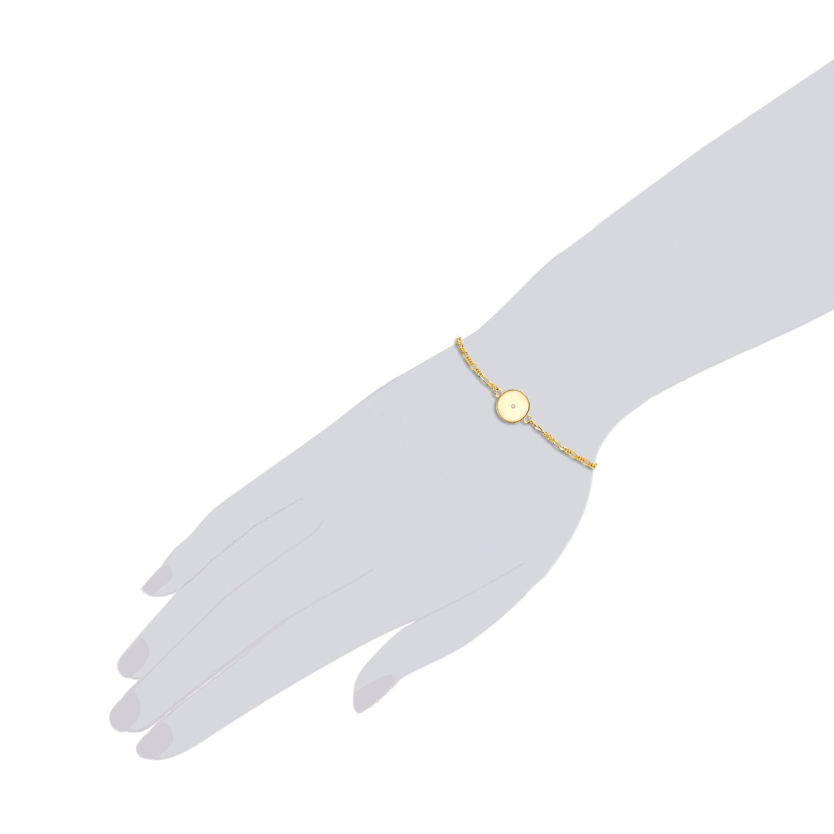 Armband Sterling Silber gelbgold Diamant weiß