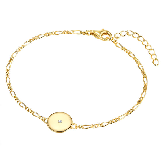 Armband Sterling Silber gelbgold Diamant weiß