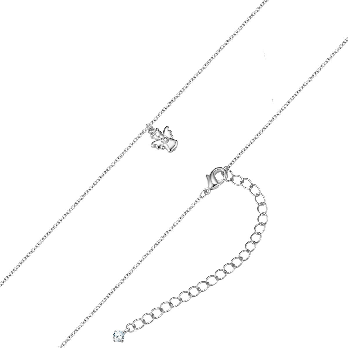 Kette mit Anhänger Zirkonia weiß