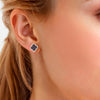 Ohrstecker gelbgold Zirkonia weiß Acryl schwarz