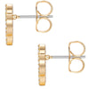 Ohrstecker gelbgold Zirkonia weiß Acryl grün