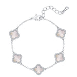 Armband Zirkonia weiß Perlmutt weiß