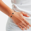 Armband gelbgold Zirkonia weiß Acryl schwarz