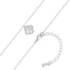 Kette mit Anhänger Zirkonia weiß Perlmutt weiß