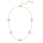 Kette mit Anhänger gelbgold Zirkonia weiß Perlmutt weiß