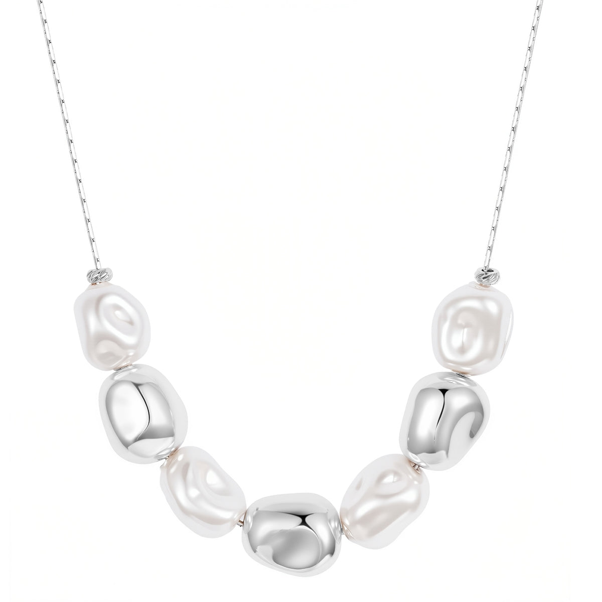 Kette Glasperle weiß