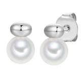 Ohrstecker Muschelkernperle weiß