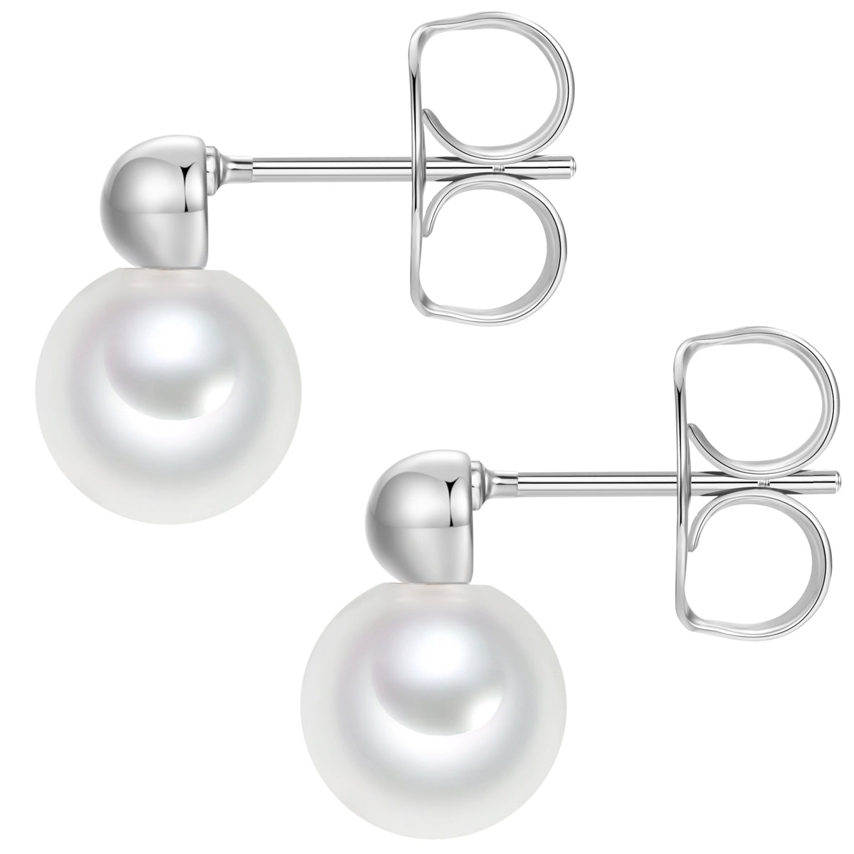 Ohrstecker Muschelkernperle weiß